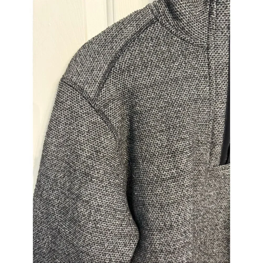 Orvis Mens Black Sherpa Lined Quarter Zip Pullover sz M EUC